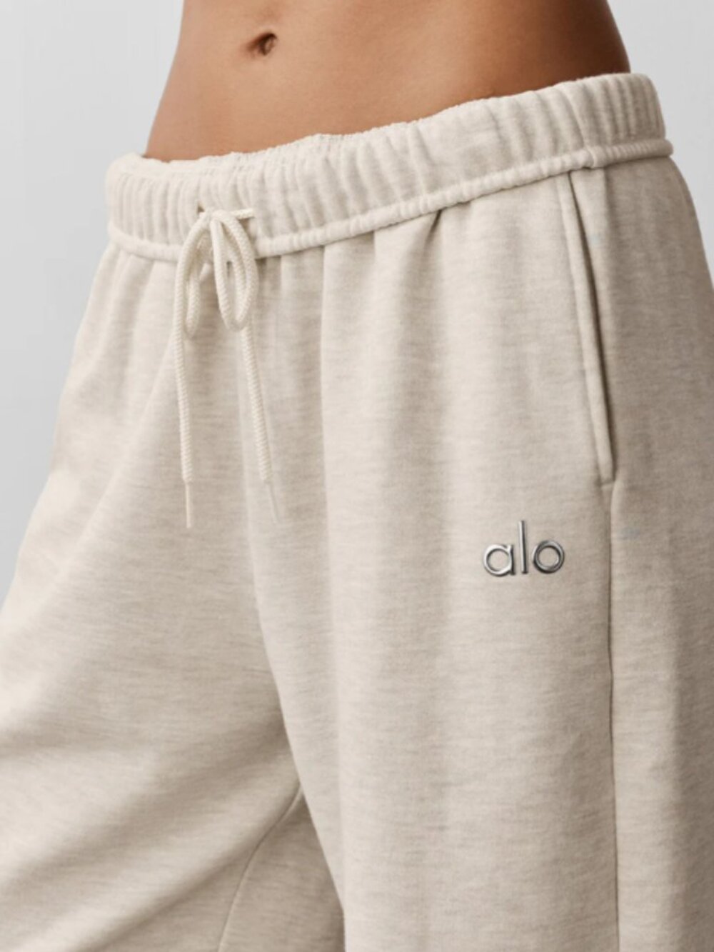 ALO Yoga Women's Straight Leg Pants in Oatmeal - Picture 2 of 5